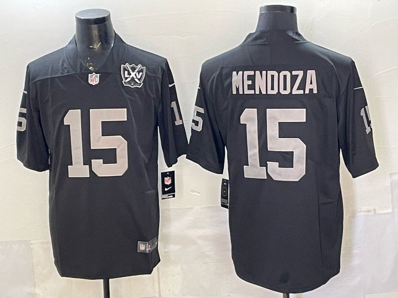 Men 2026 Oakland Raiders #15 Mendoza Black Nike Limited NFL Jersey 03->oakland raiders->NFL Jersey